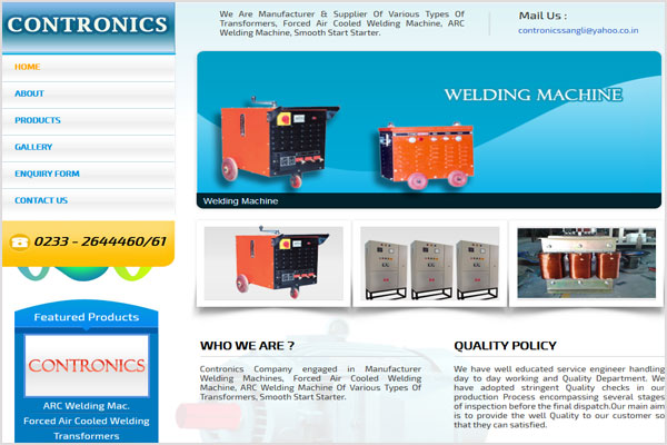 Contronics : Industrial Website Portal - Spark Technologies