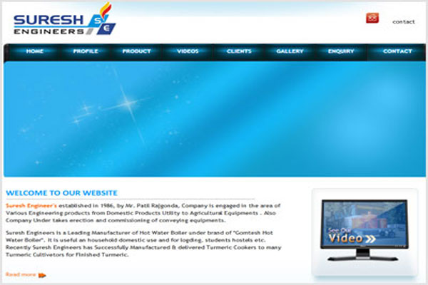 Suresh Engineers : Industrial Website Portal - Spark Technologies